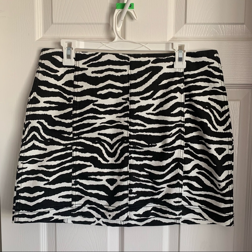 Zebra Print Mini Skirt